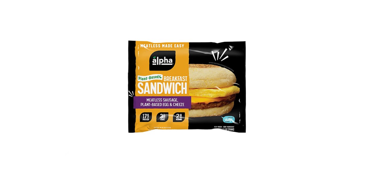 Alpha Foods Vegan Sausage Breakfast Sandwich