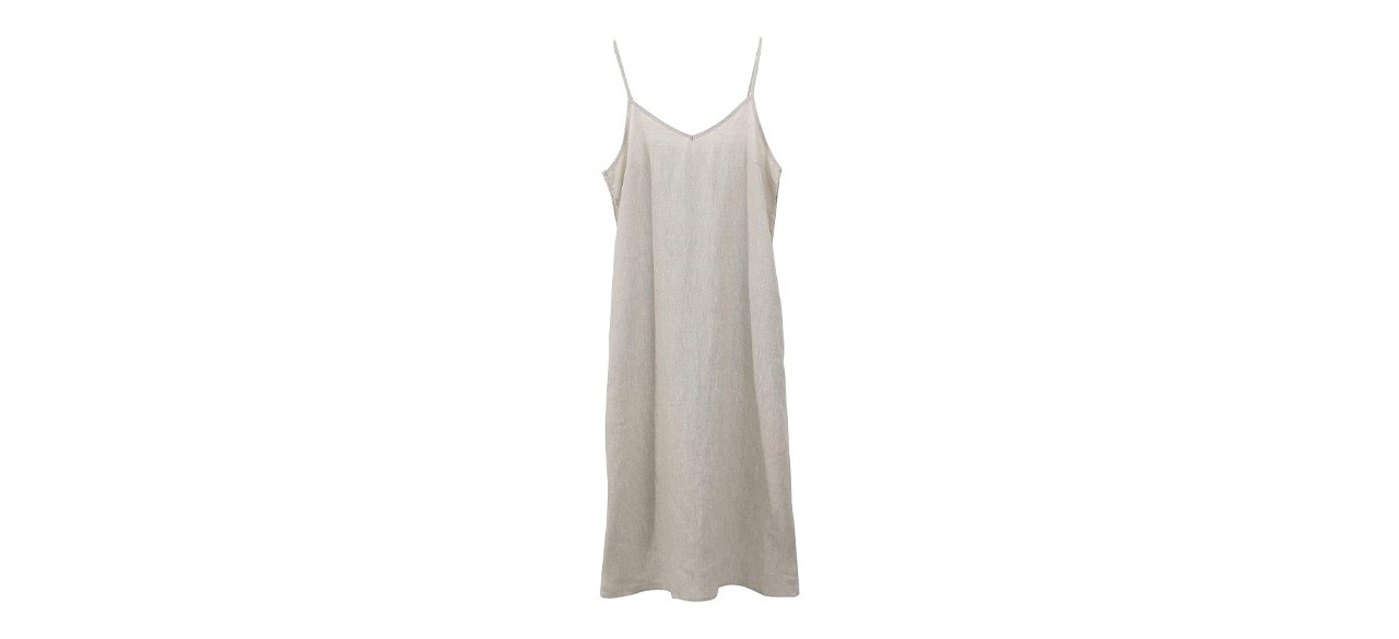 Best Amazhiyu Women's Linen Midi Slip Dress