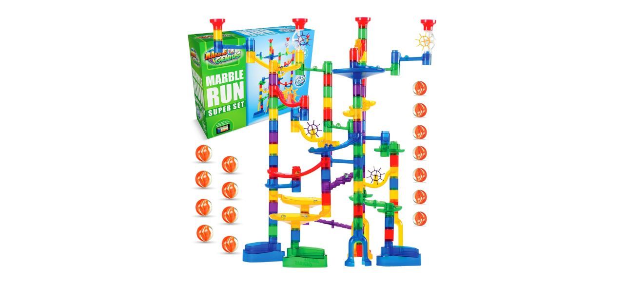 Marble Genius Marble Run Super Set on white background