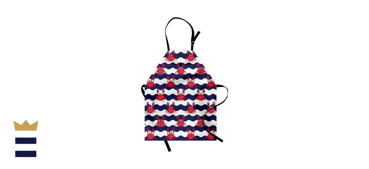 Ambesonne Nautical Crabs Themed Apron