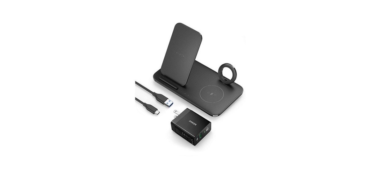 Anker Wireless Charging Station with Power Adapter for Apple Products