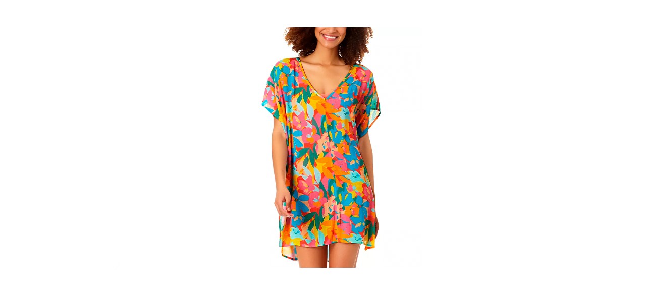 best Anne Cole Printed Plumeria Easy Tunic Cover-Up