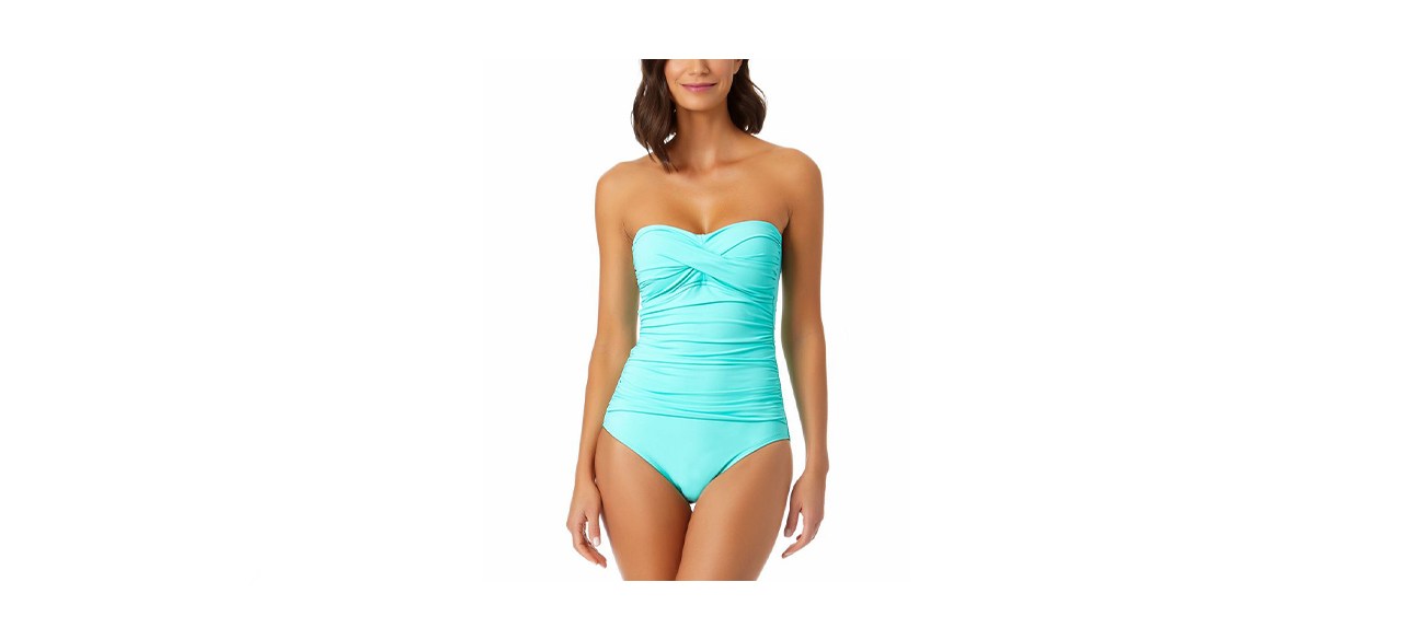 best Anne Cole Twist-Front Ruched One-Piece Swimsuit