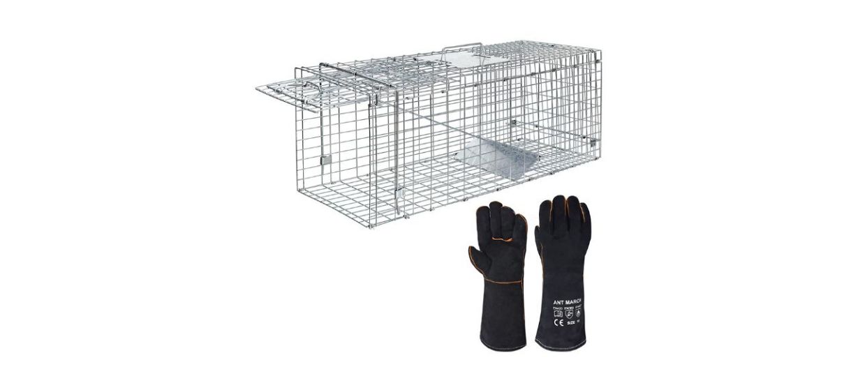 Foldable Rat Trap Cage Humane Live Rodent Trap Cage