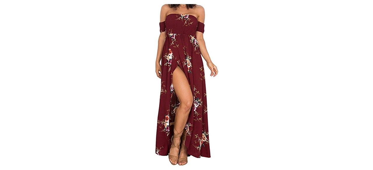 Best Women's Floral Split Chiffon Maxi Beach Dress