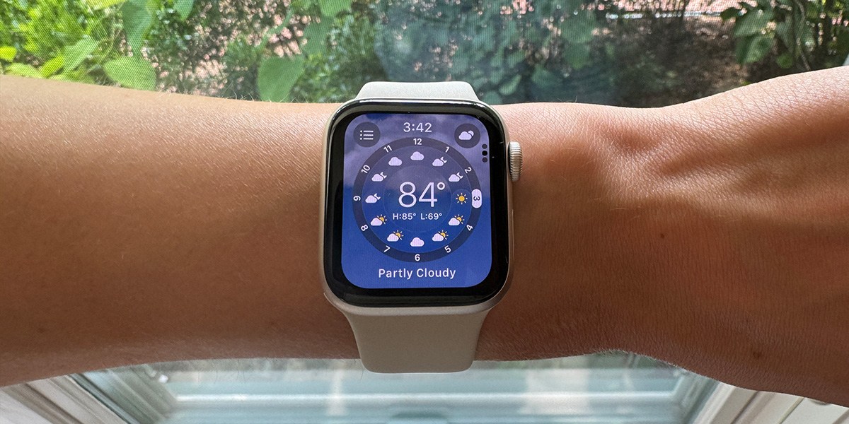 Closeup of smartwatch on wrist 