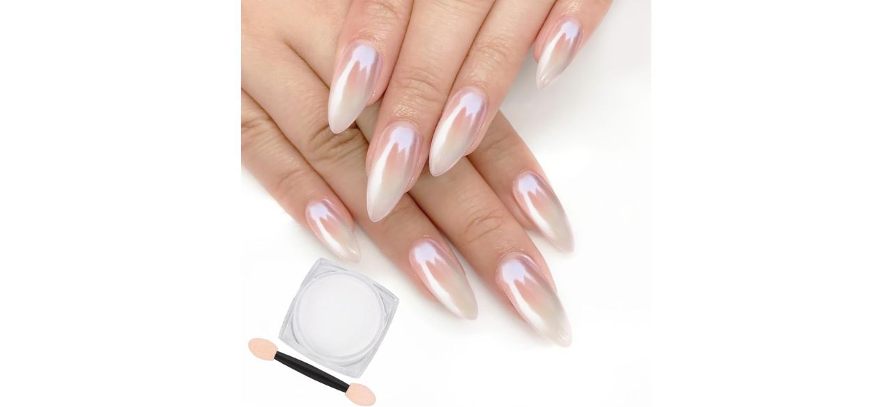 Artdone White Pearl Chrome Nail Powder