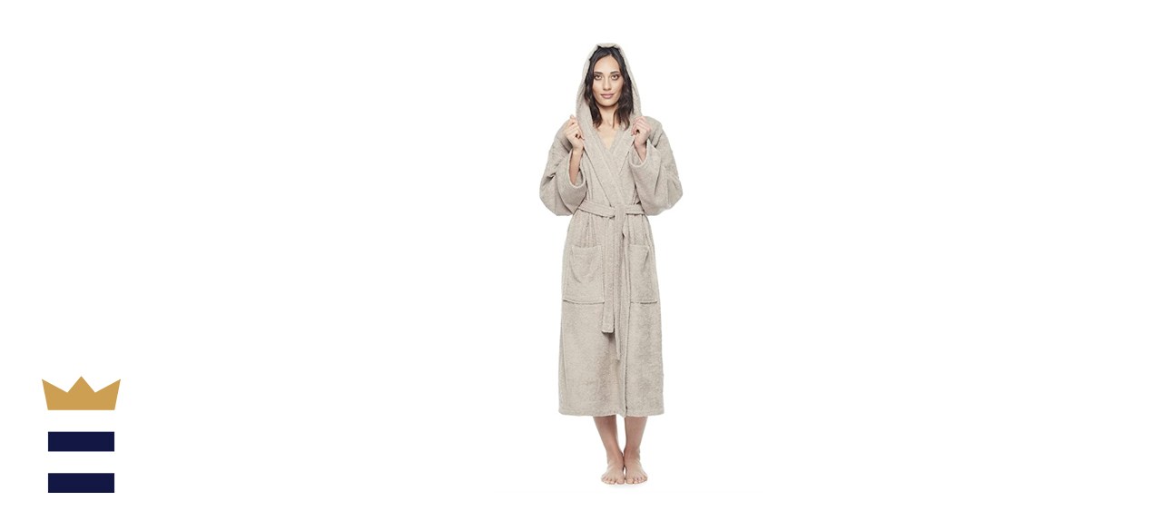 Arus Women's Hooded Classic Bathrobe Turkish Cotton Robe Arus Women's Hooded Classic Bathrobe Turkish Cotton Robe