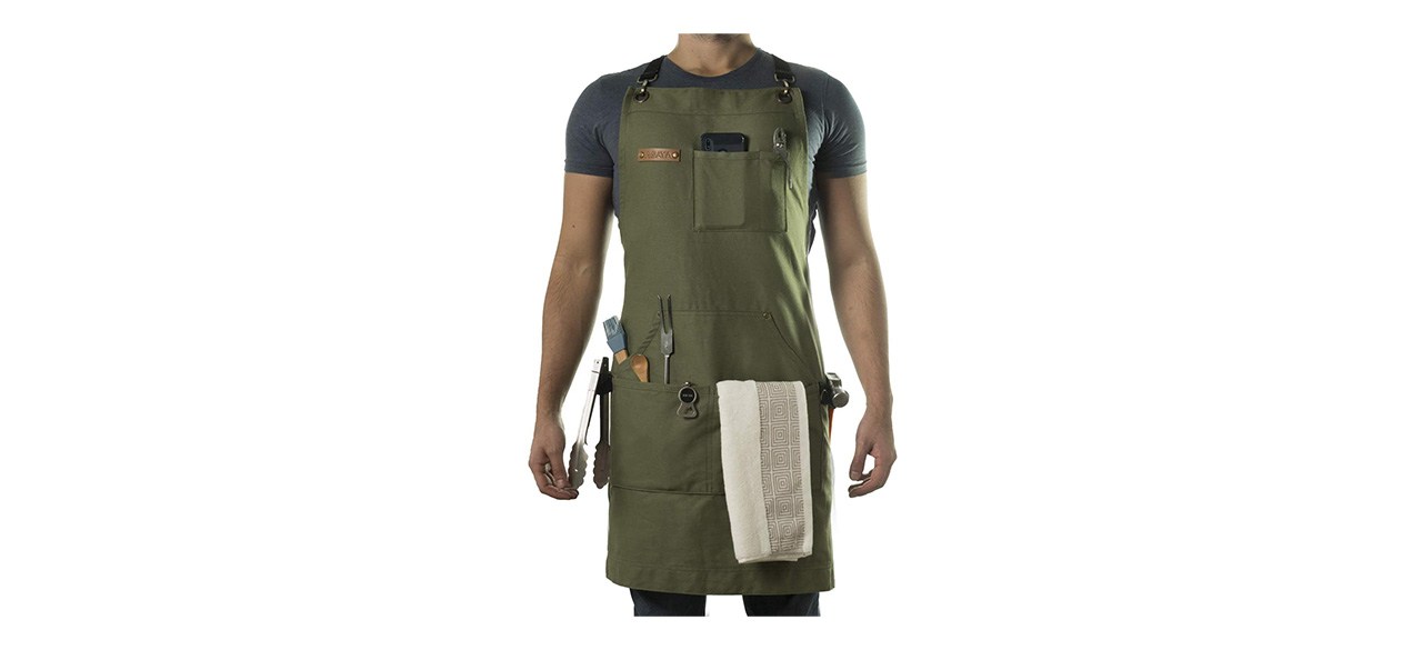 Asaya Chef Barbecue and Work Apron with Bottle Opener and Hand Towel