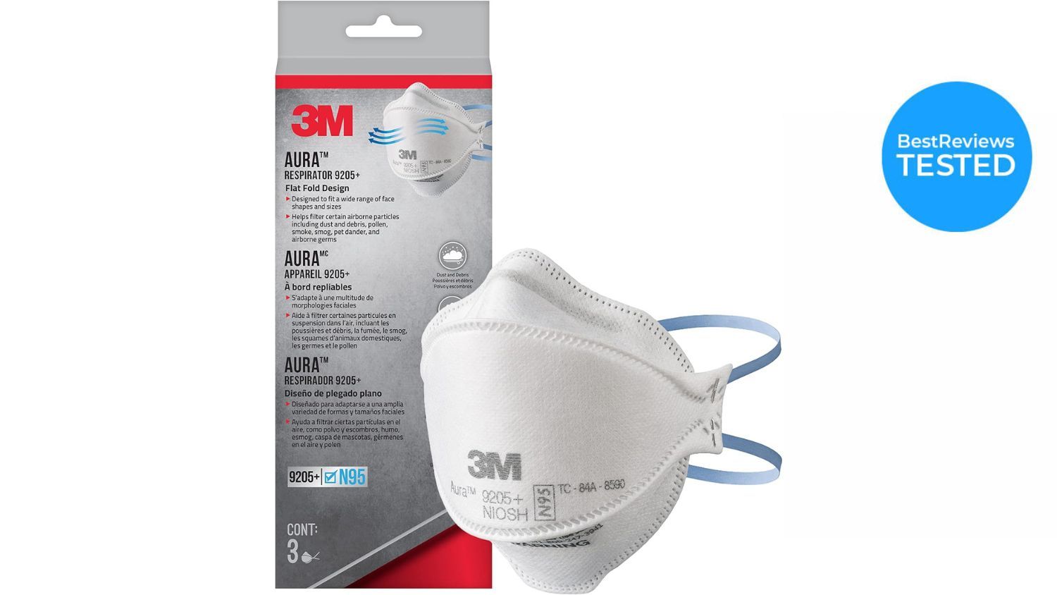 3M 9205+ Aura Particulate N95 Respirator