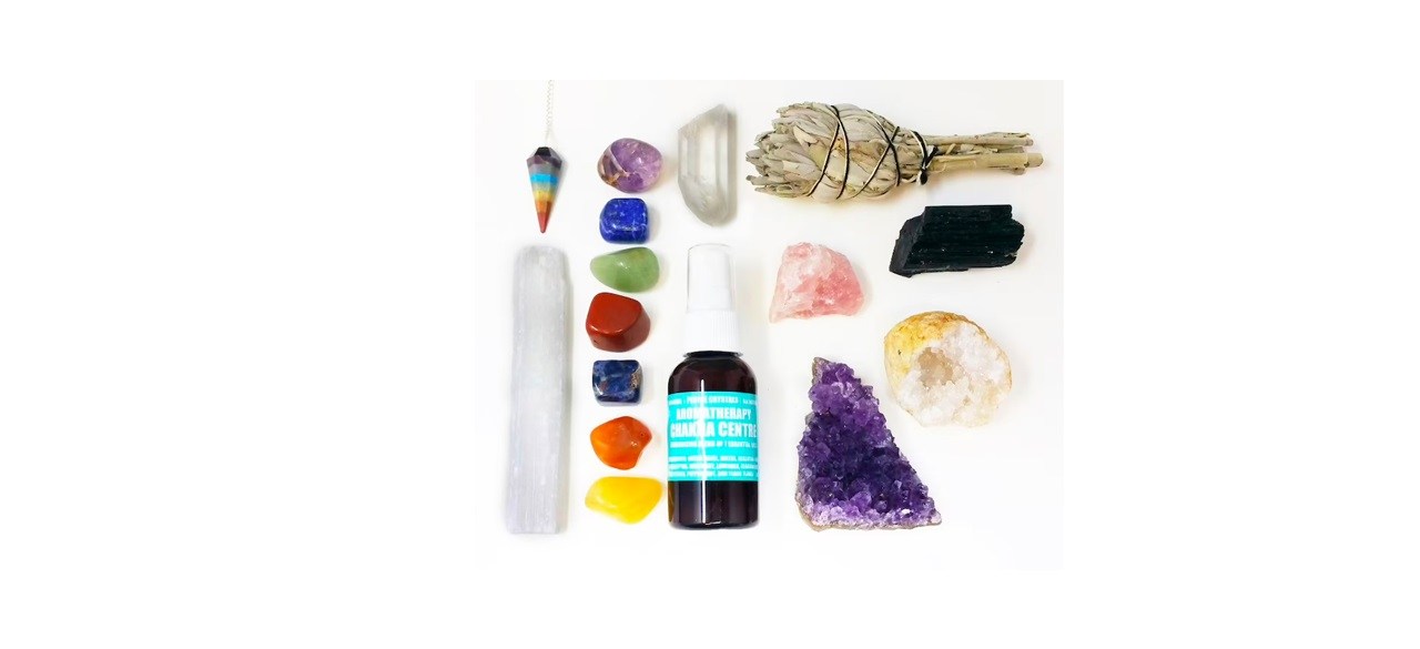 AURAMORE 16-Piece Chakra Crystal Healing Kit