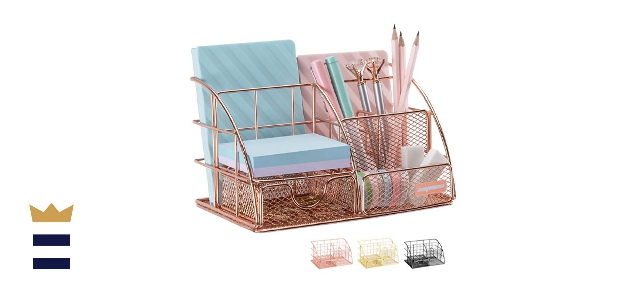 Aupsen Rose Gold Desk Organizer