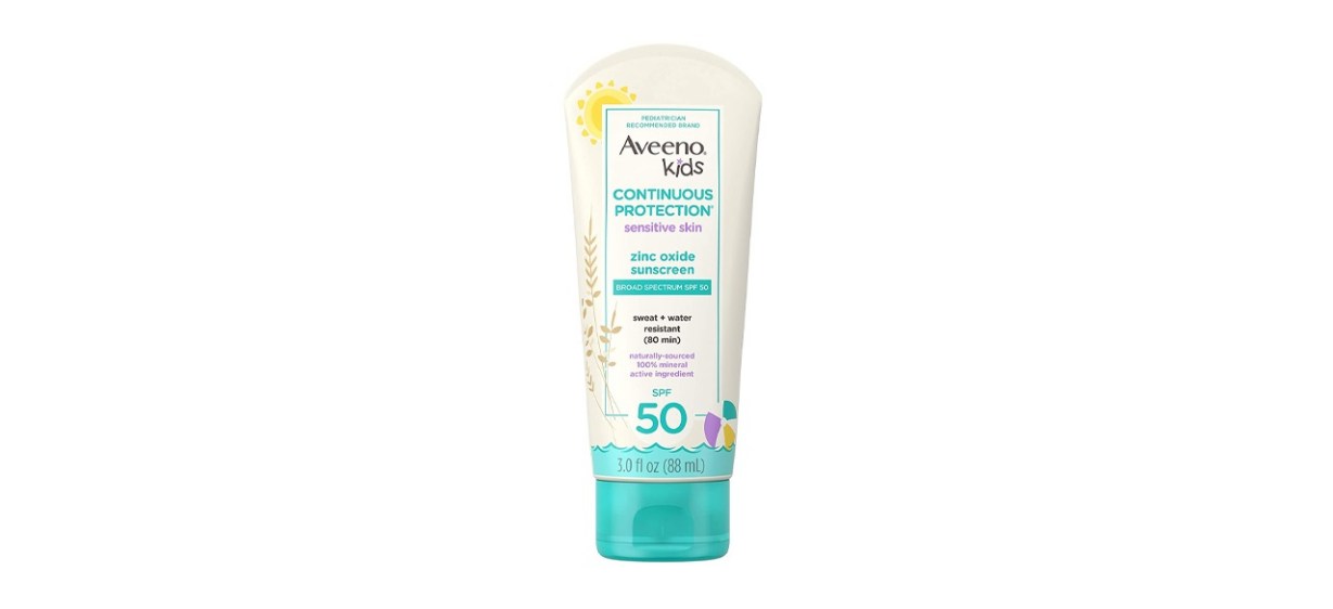 Aveeno Kids Continuous Protection Zinc Oxide Mineral Sunscreen Lotion