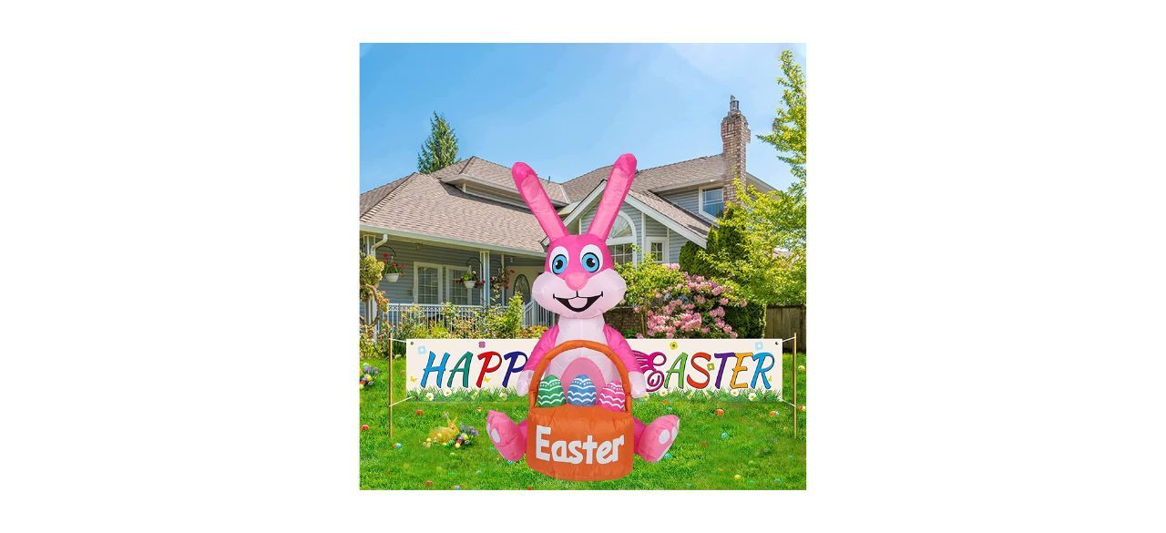 Toodour 4-foot Easter Inflatable Bunny