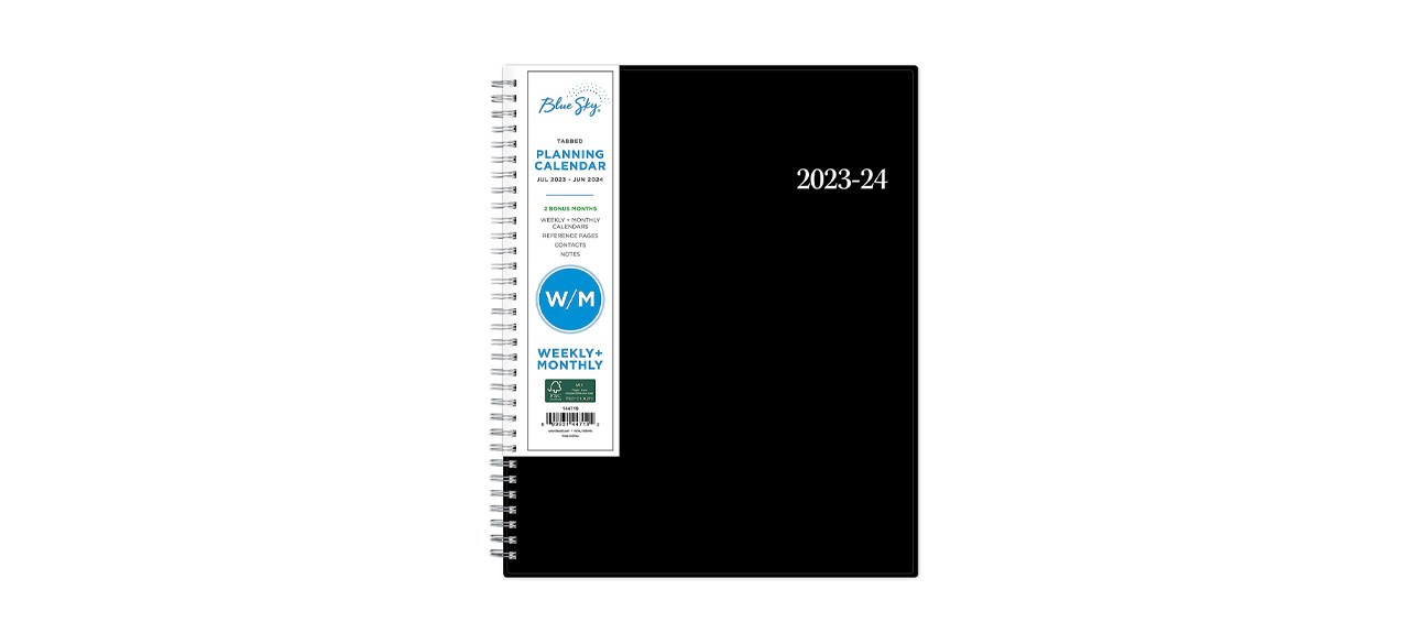 Best Blue Sky Wirebound Flexible Academic Year Weekly And Monthly Planner