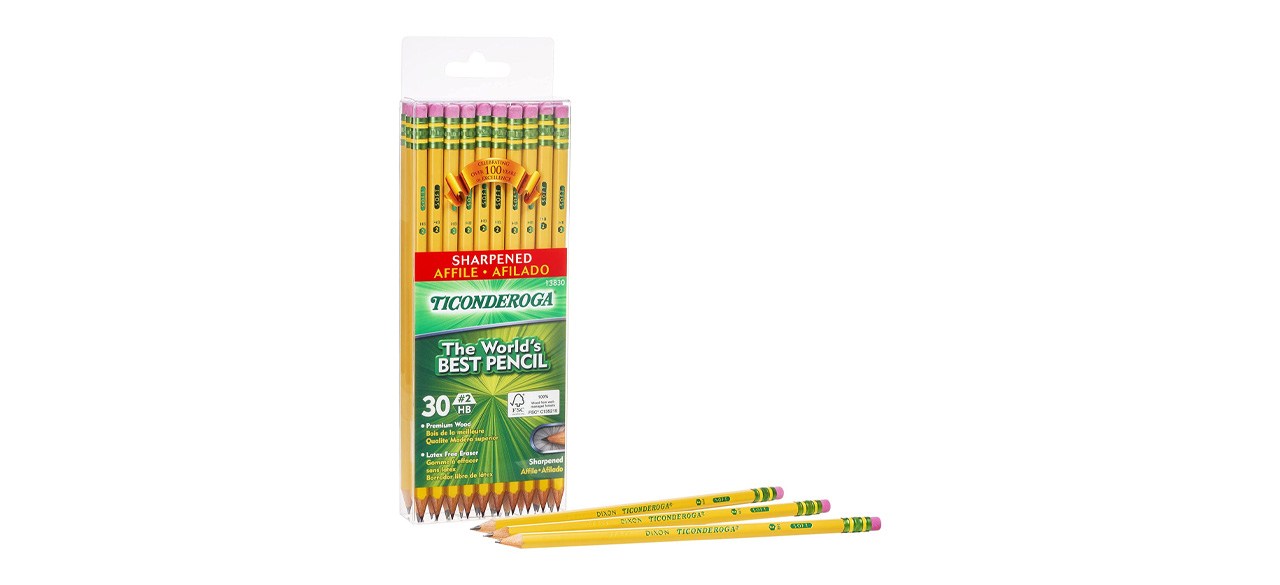 Ticonderoga Pre-Sharpened Wood-Cased Pencils