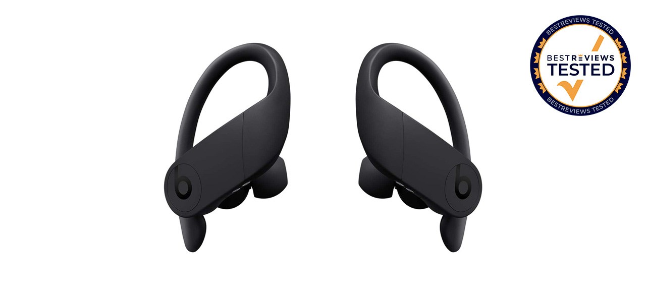 Beats Powerbeats Pro in black on white background