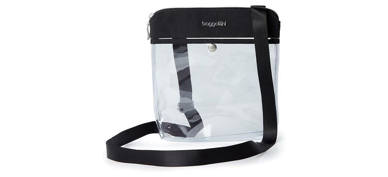 Baggallini Stadium Clear Pocket Crossbody on white background