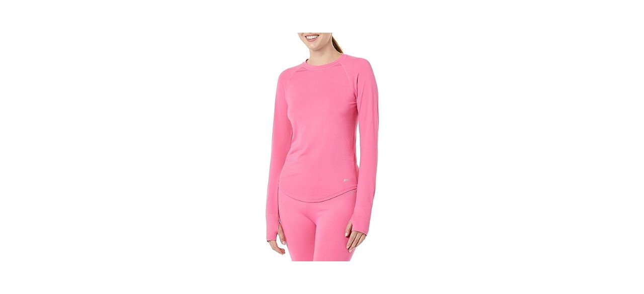 Amazon Essentials Pink Active Seamless Long-Sleeve T-shirt