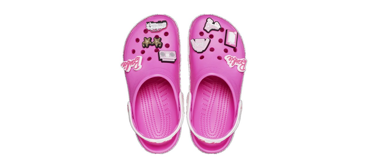 Pink Barbie Classic Clog on white background