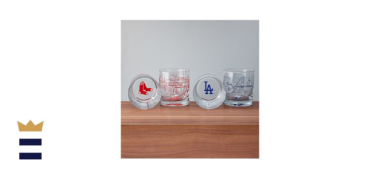 Baseball Park Map Glasses