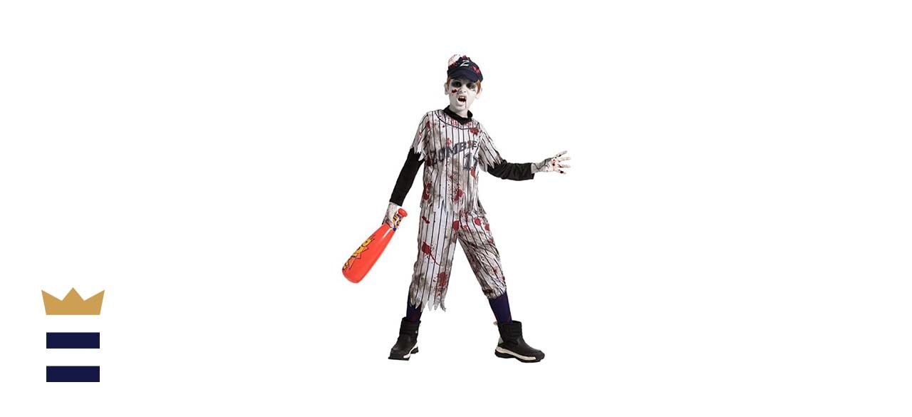 Kids Baseball Zombie Player Halloween Costume S