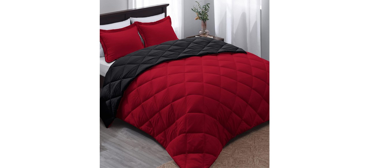 Red and Black Basic Beyond Comforter Set