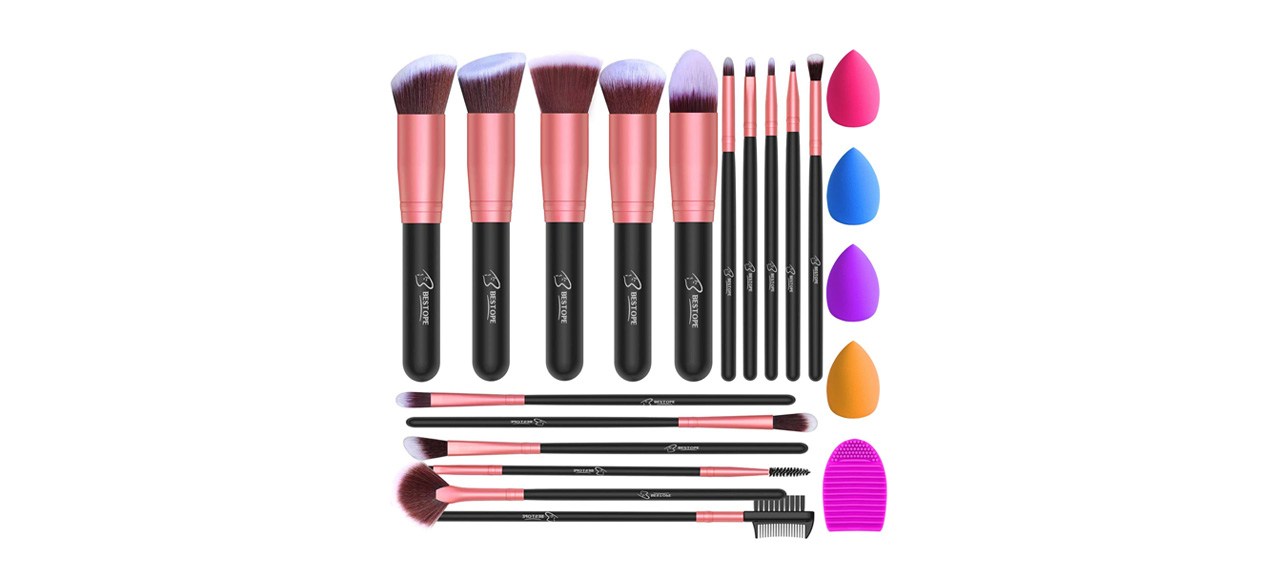 Bestope 16-Piece Makeup Brush Set in Rose Gold