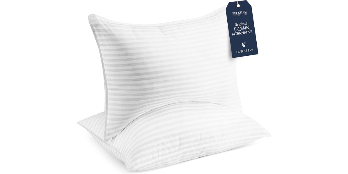 Beckham Hotel Collection Bed Pillows on white back