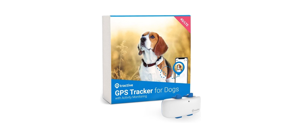 Tractive Waterproof GPS Dog Tracker on white background