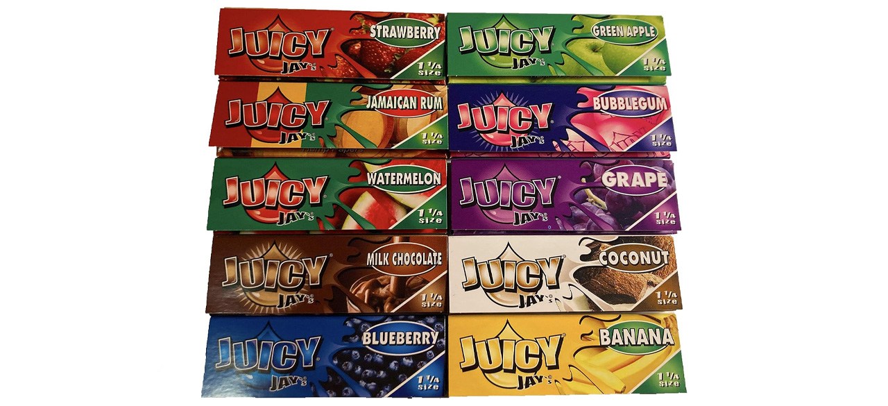 10-pack Juicy Jay’s mixed 1 1/4 Flavored Papers