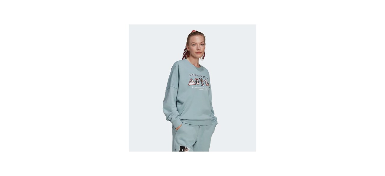 Best Adidas Originals Women's Loose Disney Sweatshirt