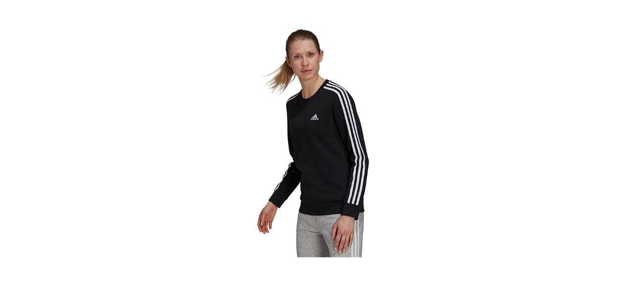 Best Adidas Women's Essentials Three-Stripes Fleece Sweatshirt