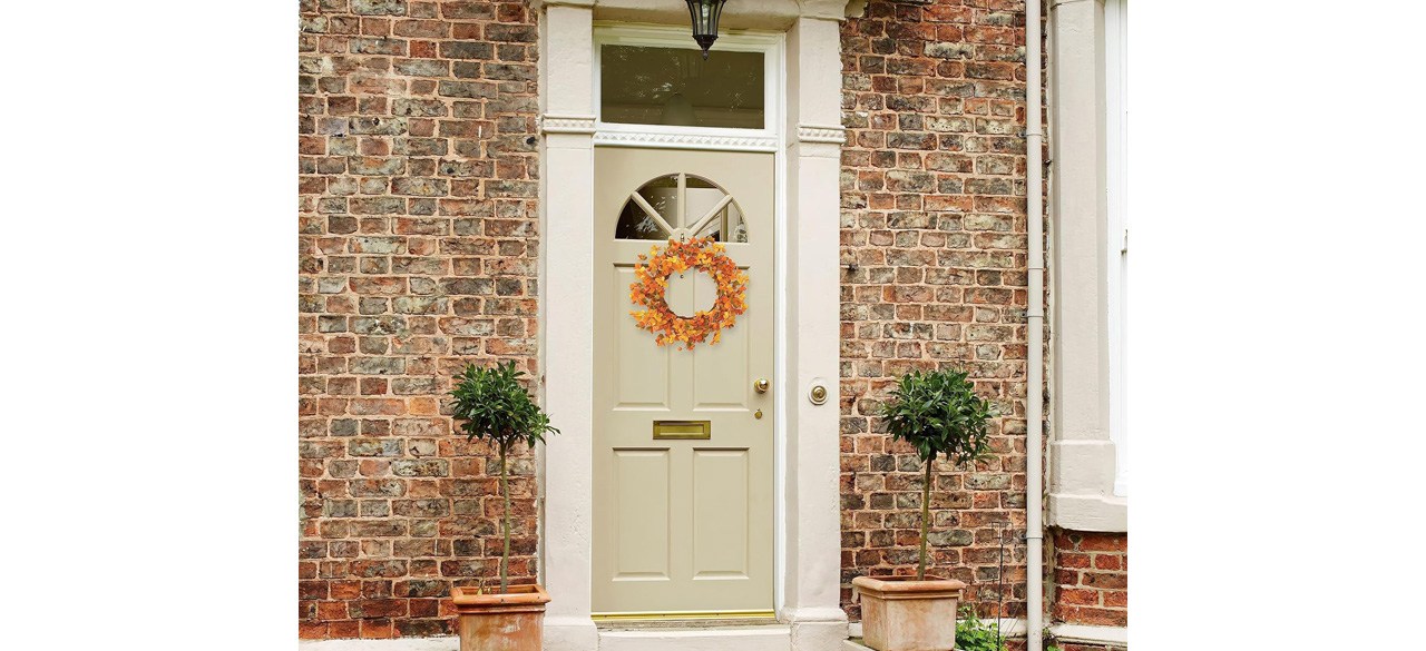 Fall Eucaplytus Wreath on front door