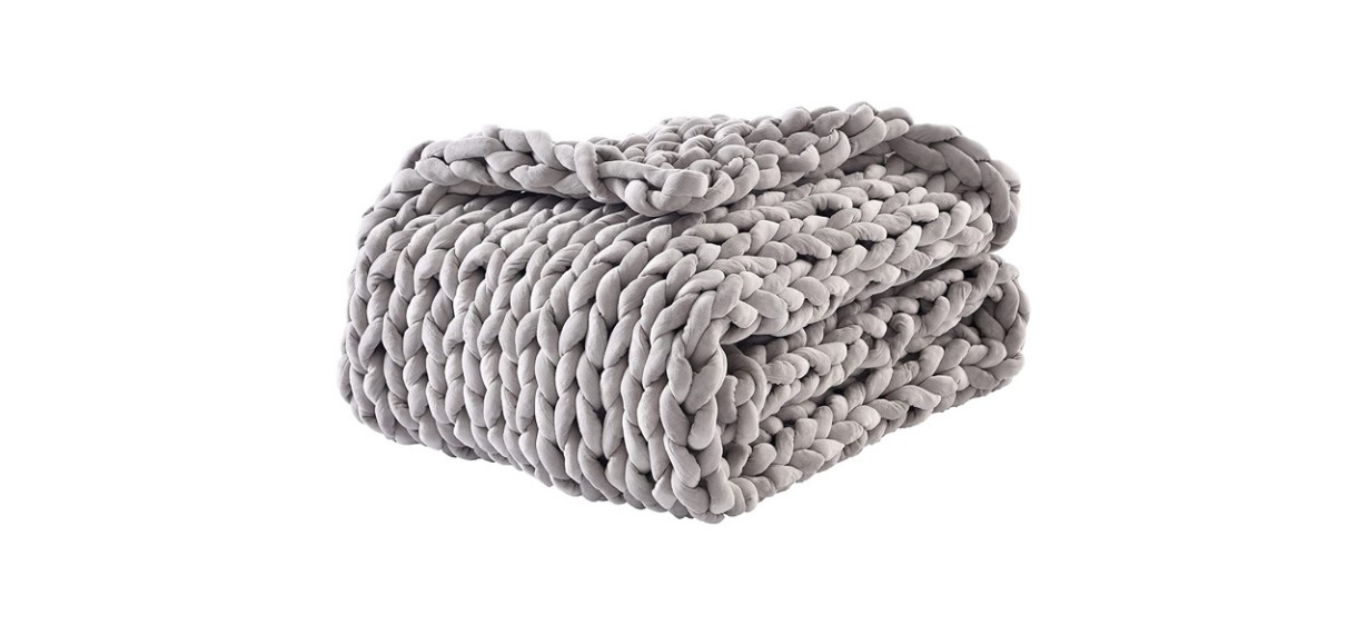 Best Alzoear Handmade Chunky Knitted Weighted Blanket Best Alzoear Handmade Chunky Knitted Weighted Blanket