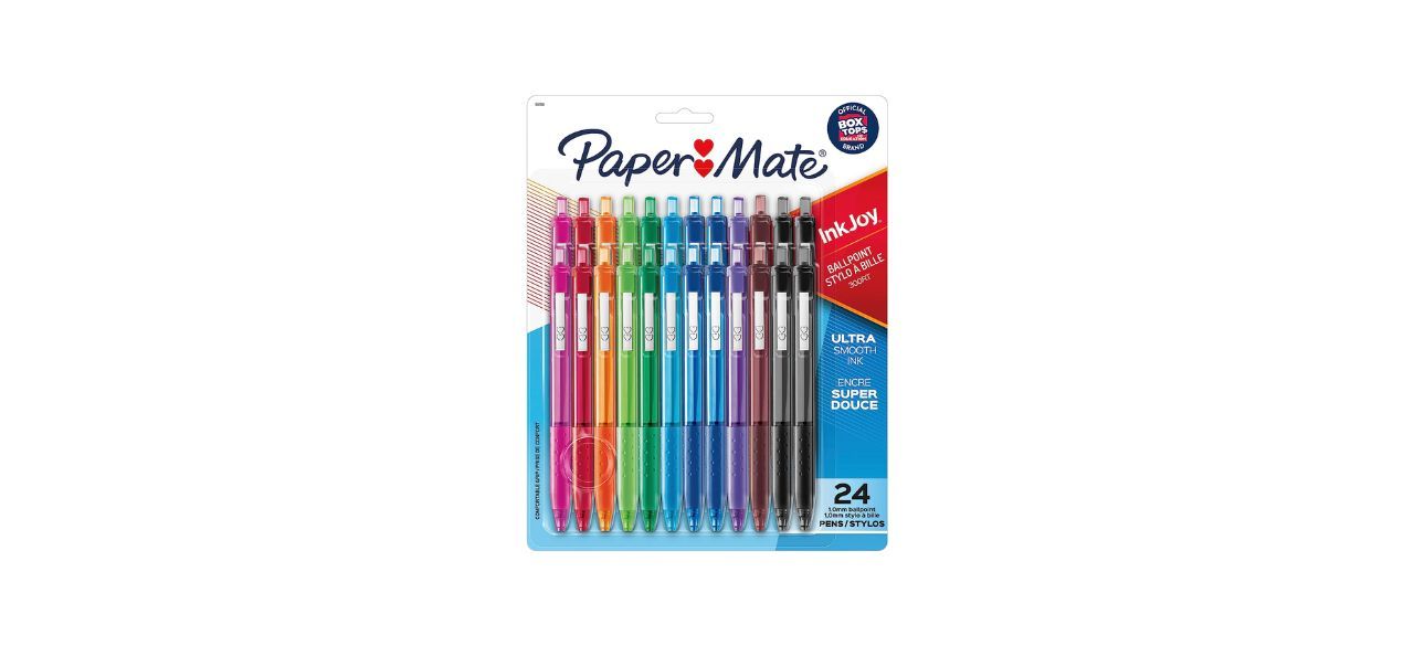 A set of 24 ballpoint pens of various colors