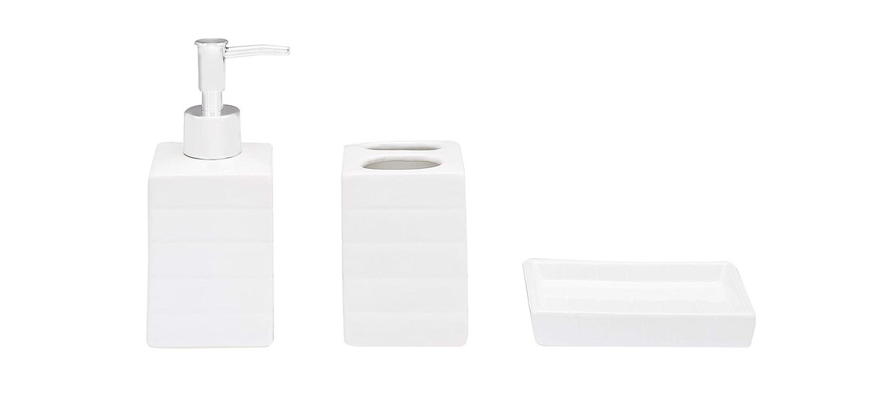 Best Amazon Basics 3-Piece Ceramic Bathroom Set