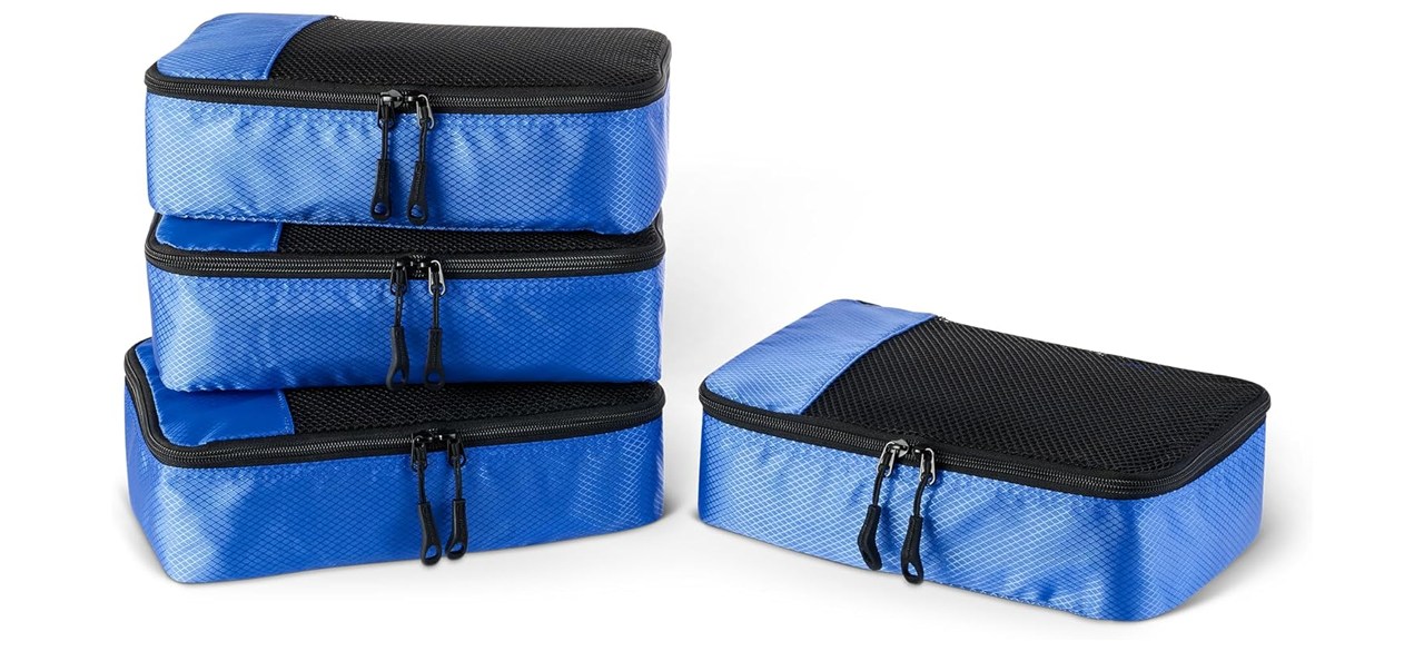 Amazon Basics 4 Piece Packing Travel Organizer Cubes Set