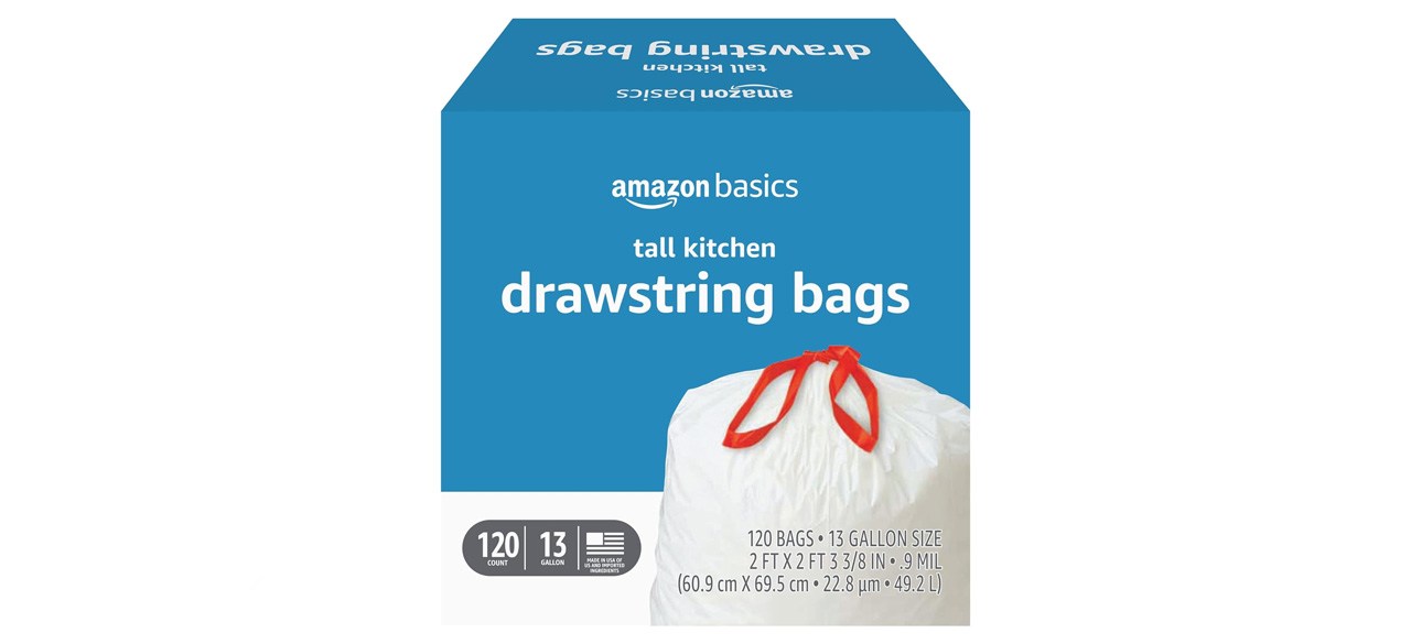 Amazon Basics Tall Kitchen Drawstring Trash Bags