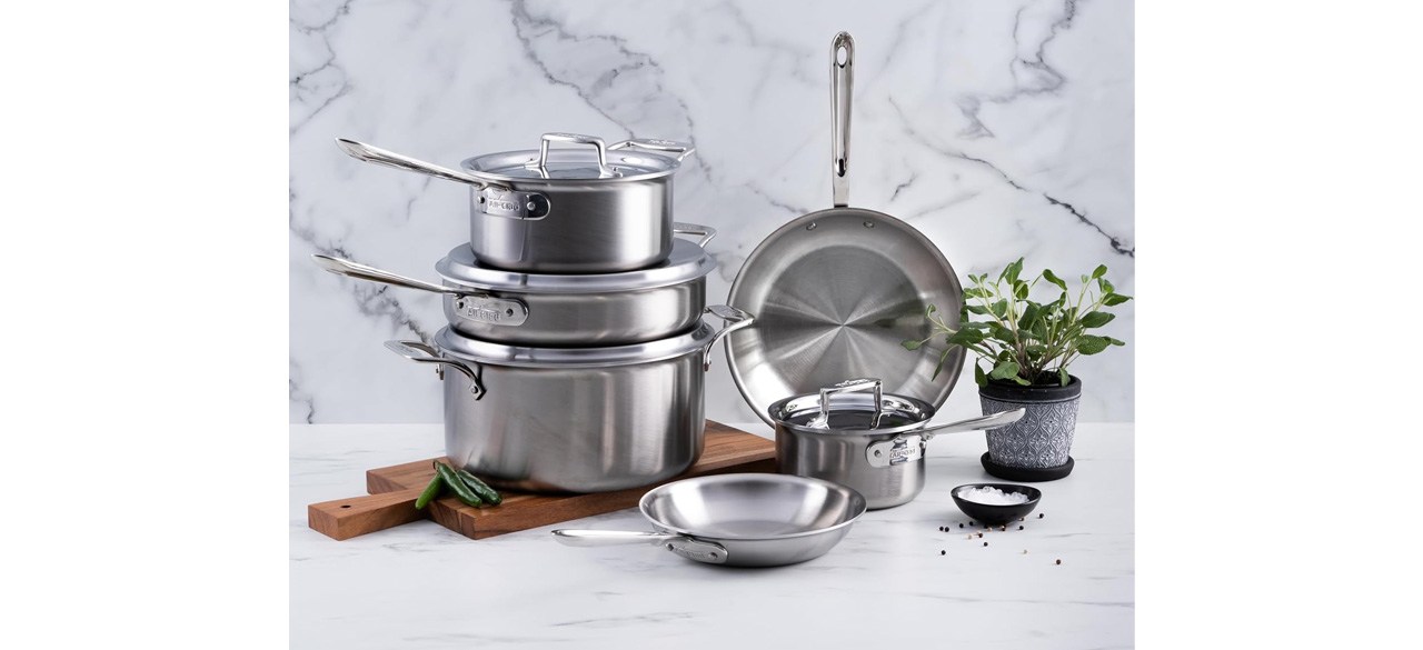 All-Clad D5 5-Ply Brushed Stainless Steel Cookware