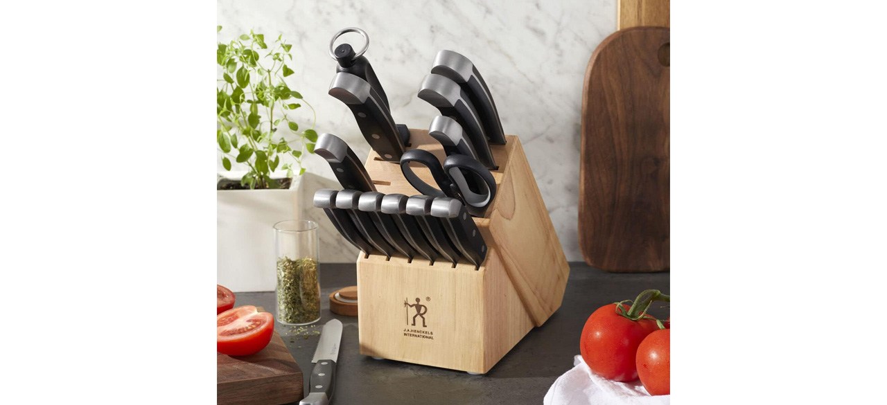 HENCKELS Premium Quality 15-Piece Knife Set with Block