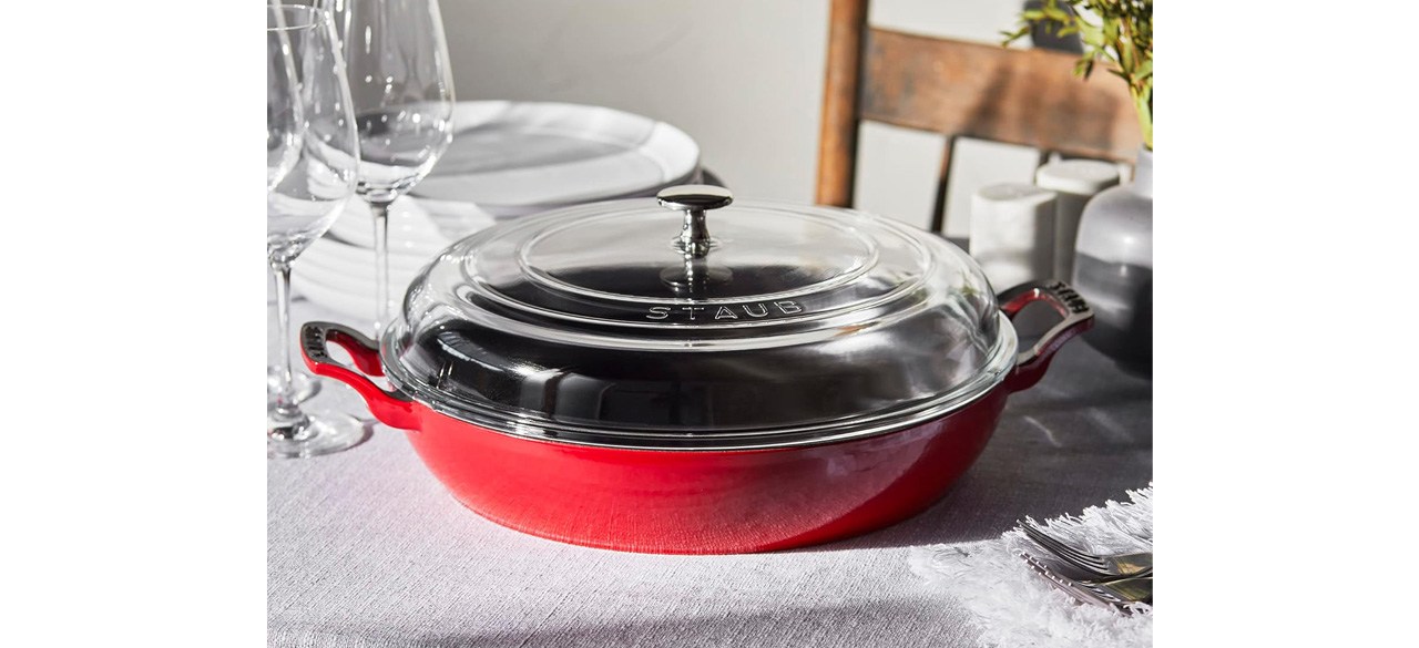 STAUB Braiser with Glass Lid, 3.5-Qt