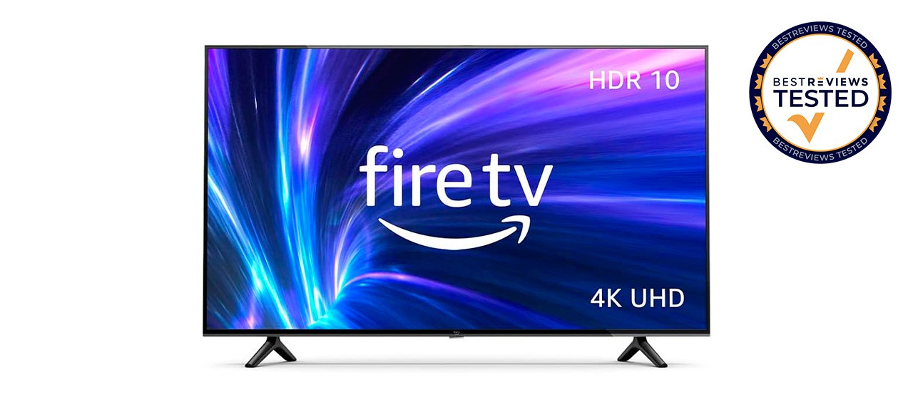 Best Amazon Fire TV 50-Inch 4-Series 4K UHD Smart TV with Prime Video home screen on white background