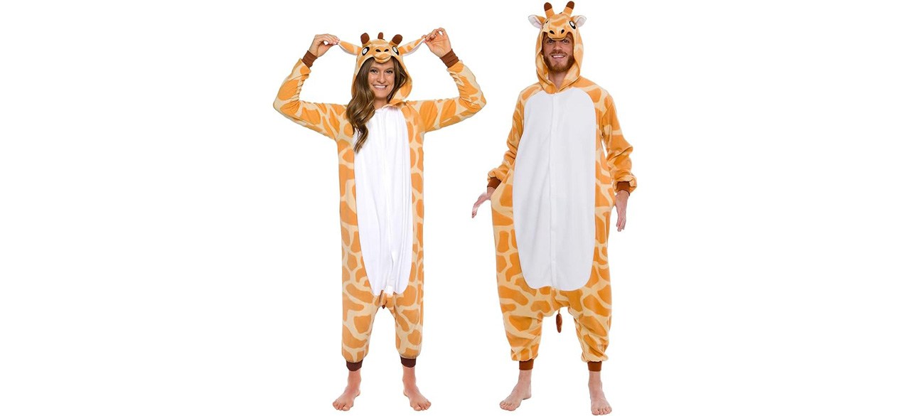 Adult Onesie Animal Halloween Costume on white background