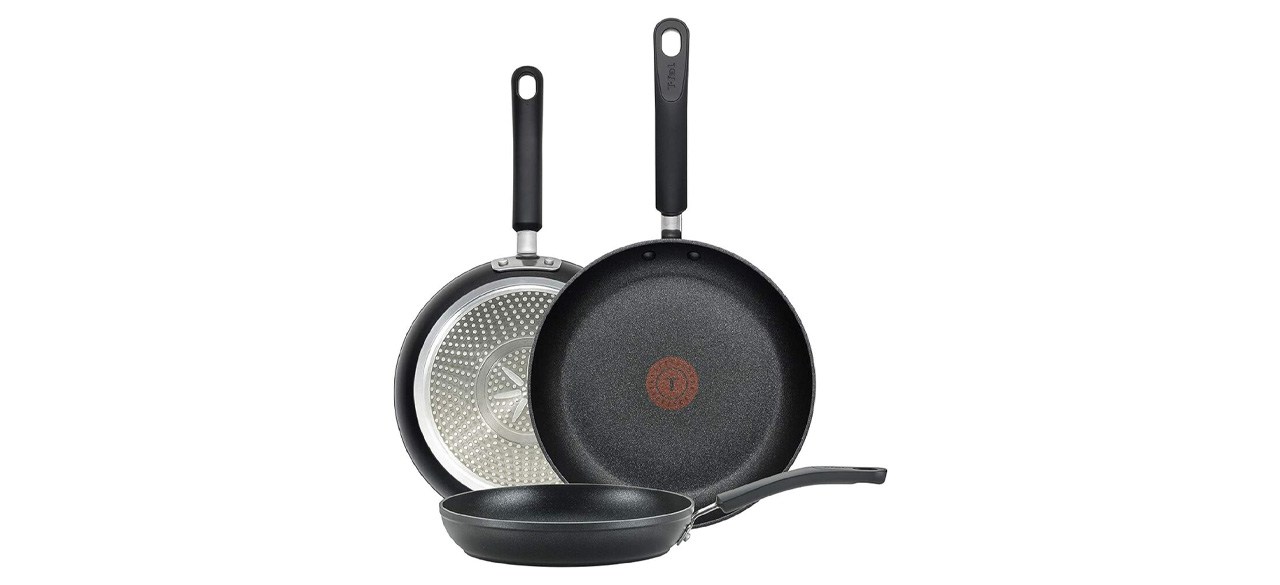 T-fal Experience Nonstick Fry Pan Set on white background