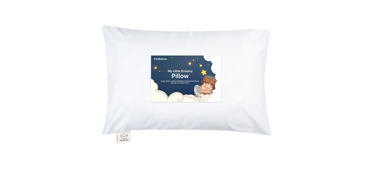 KeaBabies toddler pillow on white background