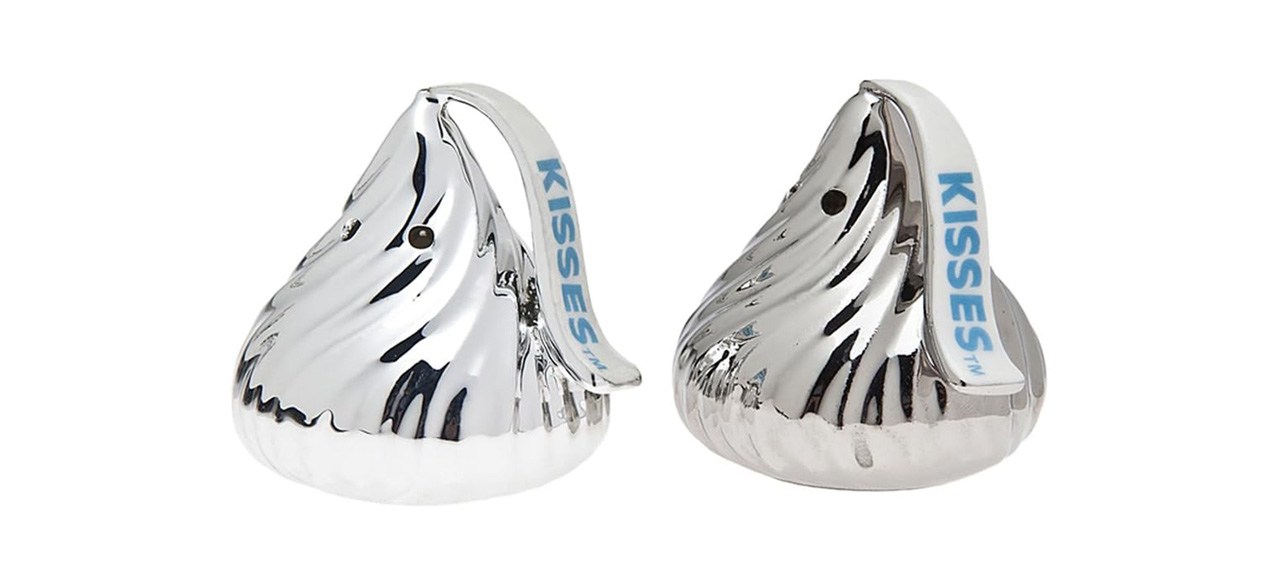 Godinger Hershey's Kisses Chocolate Salt and Pepper Shaker Set on white background