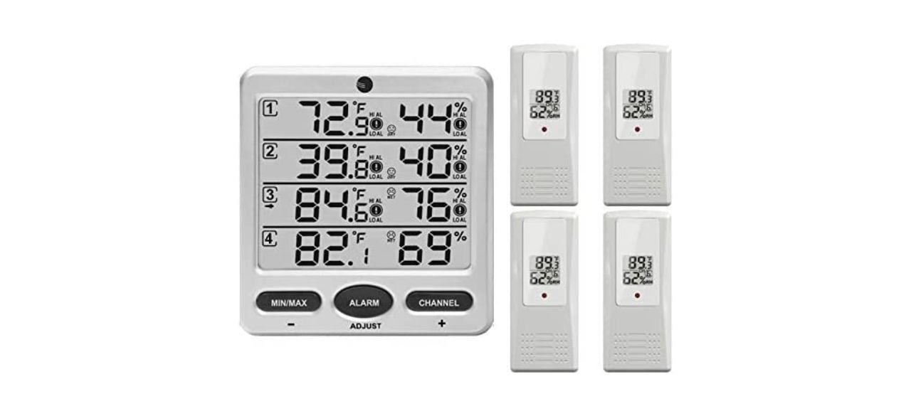 Best Ambient Weather Wireless Indoor Outdoor 8-Channel Thermo-Hygrometer