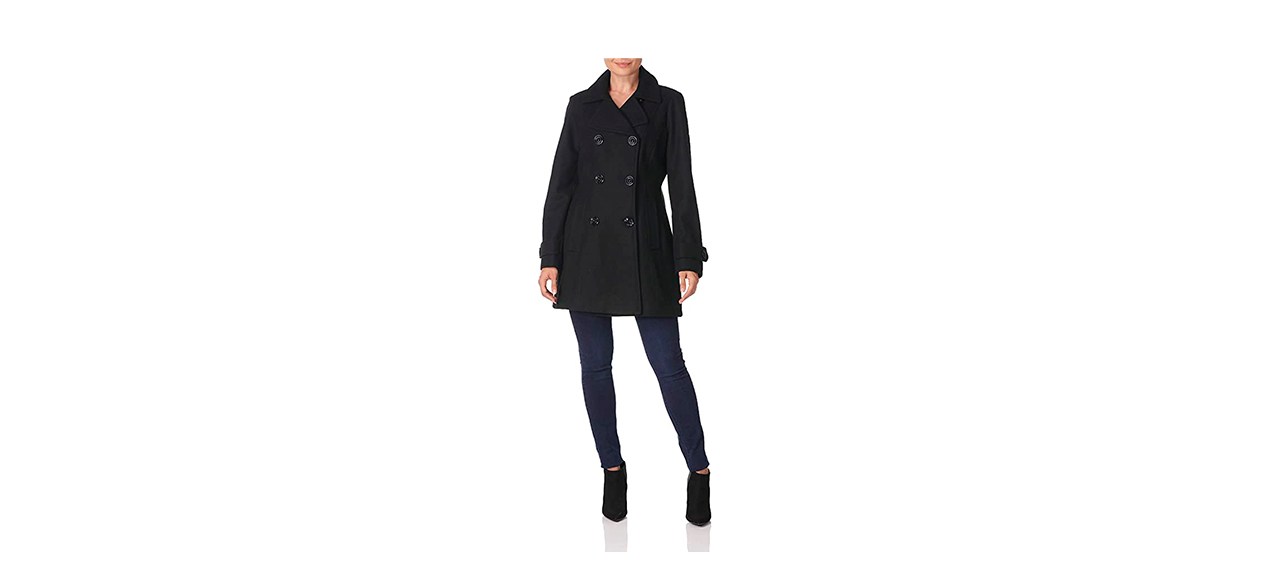 Best Anne Klein Women's Classic Double-Breasted Coat