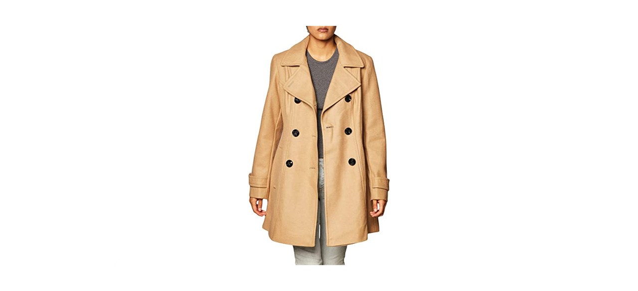 best Anne Klein Women’s Classic Double-Breasted Coat